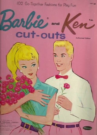 1962 UNCUT BARBIE & KEN PAPER DOLLS WHITMAN 1971 2