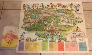 Vintage Walt Disney World 1979 Magic Kingdom Map Poster