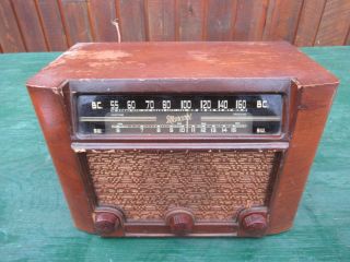 Vintage Marconi Tube Radio Model 217sw Wood Case
