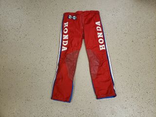 Vintage Hondaline Motocross Pants Size 34 Old School Mx Honda Motorcycle Hallman