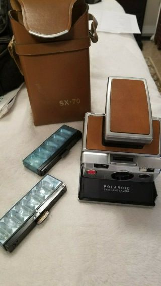 Vtg 1974 Polaroid Sx - 70 Land Camera Model 1 Alpha 1 Leather Case
