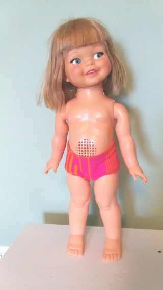 Vintage Ideal Giggles Doll With Flirty Moveable Eyes 17 " Tall