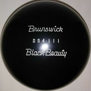 Brunswick Black Beauty 16lb Old Stock Rare Vintage Bowling Ball Nwob