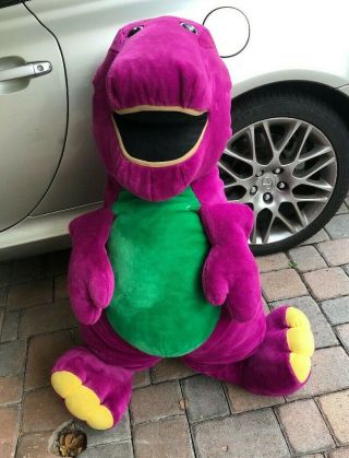 Gigantic Vintage Barney Lyons 1993 Plush Stuffed Purple Dinosaur 48” Vintage Vtg
