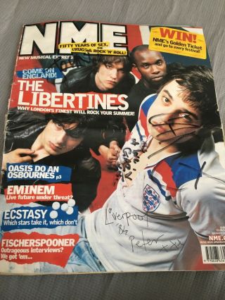 Signed The Libertines Nme 2002 Pete Doherty Vintage Early 2000s