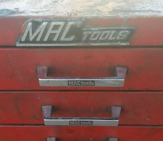 MAC TOOLS hanging side box Tool box 5 drawer with key lock Vintage 12