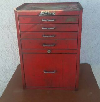 Mac Tools Hanging Side Box Tool Box 5 Drawer With Key Lock Vintage