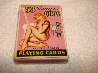 - Rare Vintage 1953 Vargas 53 Pin - Up Girls Playing Cards Complete -
