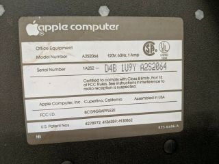 Vintage Apple IIe 2e iie Computer A2S2064 5