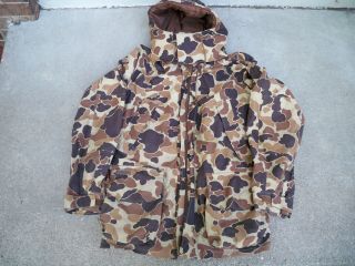 Vintage Columbia 3 In 1 Camo Duck Hunting Hooded Jacket Parka W/liner Mens Large