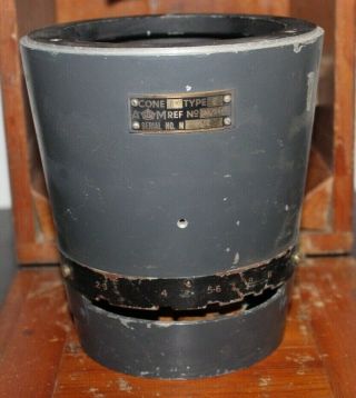 RARE Vintage RAF F24 Air Ministry Aircraft Camera Body CONE With Box 3