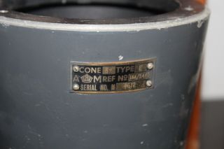 RARE Vintage RAF F24 Air Ministry Aircraft Camera Body CONE With Box 4
