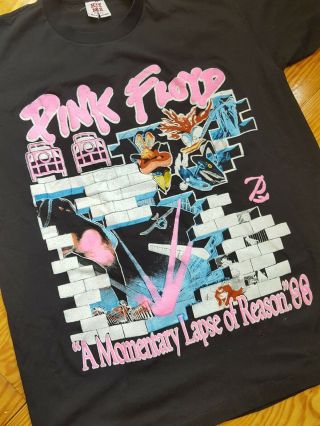Vintage Pink Floyd A Momentary Lapse Of Reason 1988 Tour Shirt Size Xl 80 