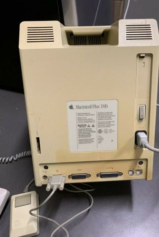 Vintage Apple Macintosh Plus 1Mb Model M0001A Personal Computer 5