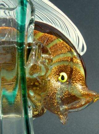 Scarce Vintage 1950s/60s Murano Art Glass Aquarium Fish Vase Alfredo Barbini 5