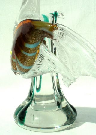 Scarce Vintage 1950s/60s Murano Art Glass Aquarium Fish Vase Alfredo Barbini 8