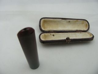Vintage Antique Cherry Amber Faturan Bakelite Cigarette Holder Case 2