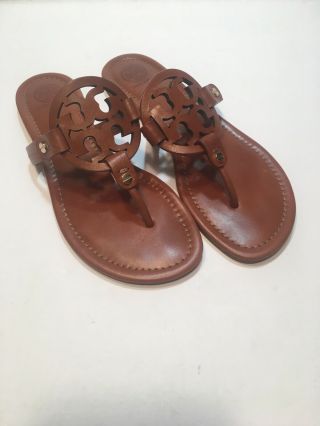 Tory Burch Miller Leather Sandals.  Size 7 1/2 Color Brown Vintage