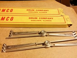 2 Nos Vintage Camco Drum Co Oaklawn Cymbal Sizzler 730 Set 2