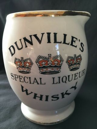 Dunvilles Whiskey Water Jug Belfast,  Pub,  Advertising,  Ireland,  Vintage. 7