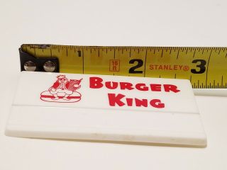 Vintage 1960s Burger King Employee Name Tag Badge Pin Old King Mascot Logo Food 4