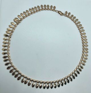 Vintage 14ct K Solid Rose Gold Choker Necklace So Pretty