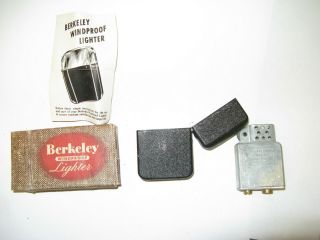 Vintage WWII Berkeley Windproof Lighter Black Wrinkle Finish NR 2