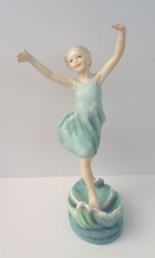 Vintage Royal Worcester 3225 Dancing Waves Porcelain Figurine By F.  G.  Doughty