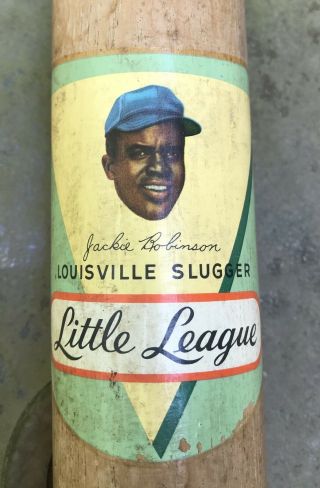 Vintage Jackie Robinson Little League Bat - Louisville Slugger - 1950’s Baseball - 31”