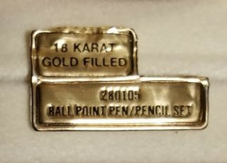 VINTAGE CROSS 18K GOLD FILLED CLASSIC CENTURY BP PEN & PENCIL SET - USA 4