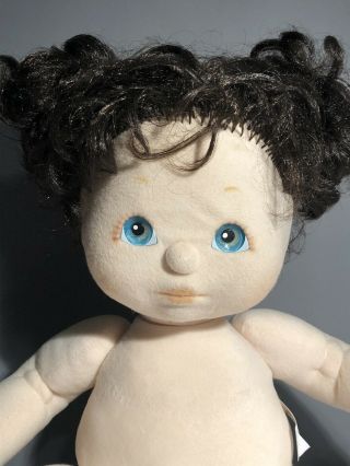 My Child Doll Brunette Aqua Teal Blue Eyes Mattel 1985 Vtg Brown Hair