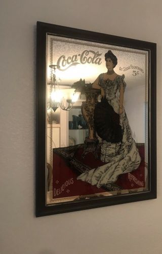 Rare Vintage Coca - Cola Mirrored Picture 1970’s 2
