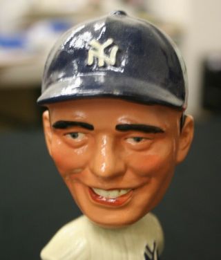 VINTAGE 1960s Roger Maris York Yankees White Base Bobblehead Nodder 2