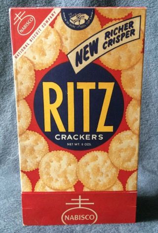 Vintage Nabisco National Buscuit Company Ritz Crackers Advertising Box