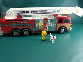 Vintage Tonka Firetruck Engine No.  5 Rescue 27 " Boom Ladder Truck 92330 1993