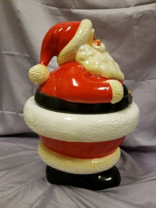 VINTAGE Fitz and Floyd Santa Claus Cookie Jar Christmas 6