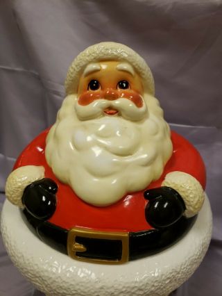 VINTAGE Fitz and Floyd Santa Claus Cookie Jar Christmas 7