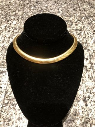 Vintage Tubogas Gold Tone Choker Necklace