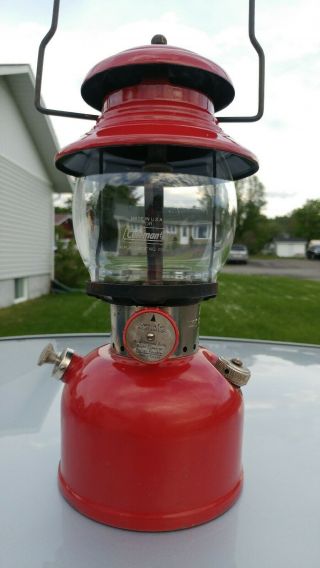 Vintage 4/1960 Red Model 200 Coleman Lantern.  Made In Canada