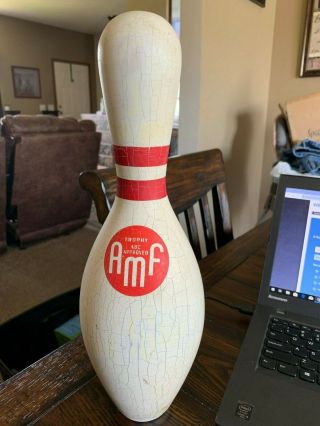 Vintage Bowling Pin Trophy Abc Approved