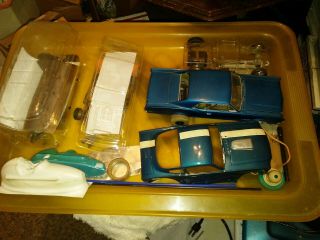 1/24 Scale Slot Cars Vintage Work Tray Of Slot Cars Estate