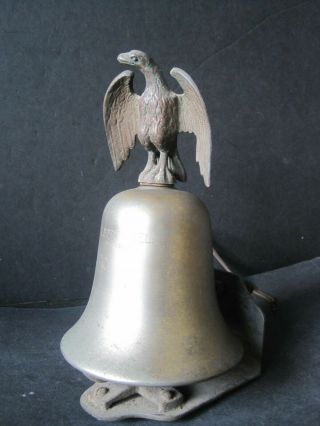 Vintage 1908 Liberty Bell Eagle Fire Truck Brass American La France 6 Volt Alarm