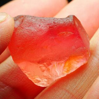 42.  5ct 100 Natural Orange Tourmaline Crystal Facet Rough Specimen Ybxc512