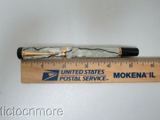 VINTAGE PARKER DUOFOLD CENTENNIAL BLACK & PEARL BALLPOINT PEN 2