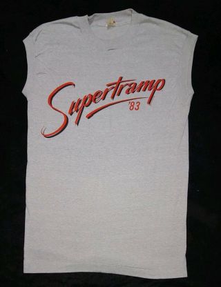 Vintage 1983 Supertramp World Concert Tour (med) T - Shirt Screen Stars