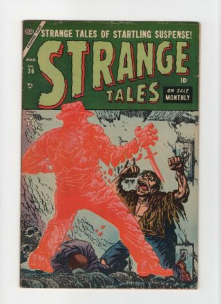 Strange Tales 26 Fn 6.  0 Vintage Marvel Atlas Comic Precode/hero Horror Gold 10c
