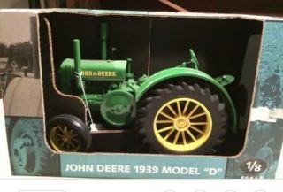 Rare Scale Models 1/8 Scale John Deere 1939 Model D Tractor Nos Mib Box Faded