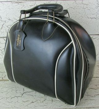 Triangle Bowling Ball Bag Black With White Trim Rockabilly Vintage Usa