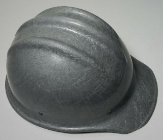 Vintage Gray Grey Fiberglass Bullard 502 Hard Hat Ironworker