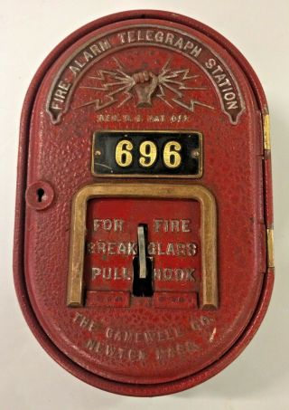 Rare Oval Gamewell Fire Alarm Telegraph Station 696